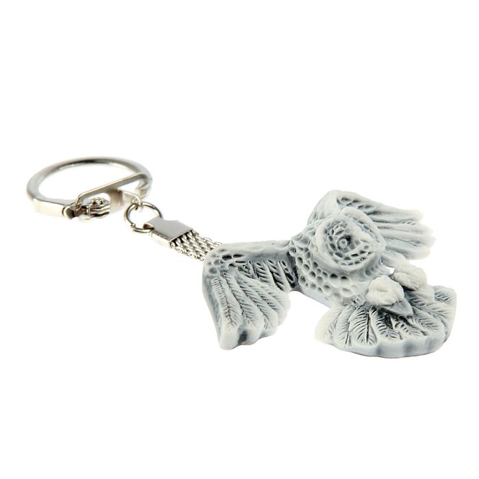 Брелок "Сова полярная с расправленными крыльями"