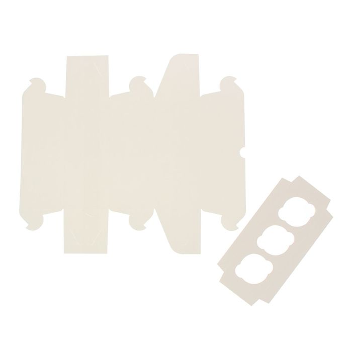 Кондитерская упаковка, короб под 3 капкейка, 25 х 10 х 10 см