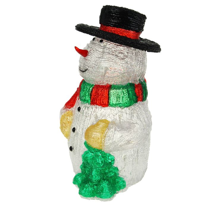 Фигура акрил. "Снеговик с елкой" 29х24х45 см, 220V, 50 LED, контроллер 8 режимов