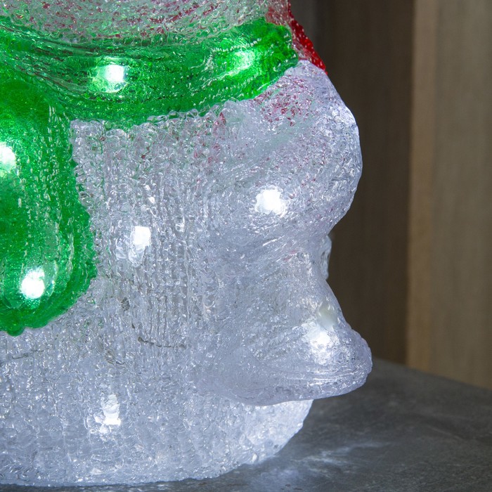 Фигура акрил. "Мишка с елкой" 20х18х29 см, 220V, 20 LED, контроллер 8 режимов