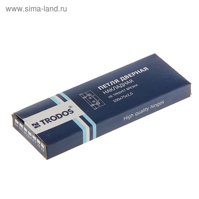 

Петля дверная TRODOS, 100х75х2 мм, без врезки, цвет золото