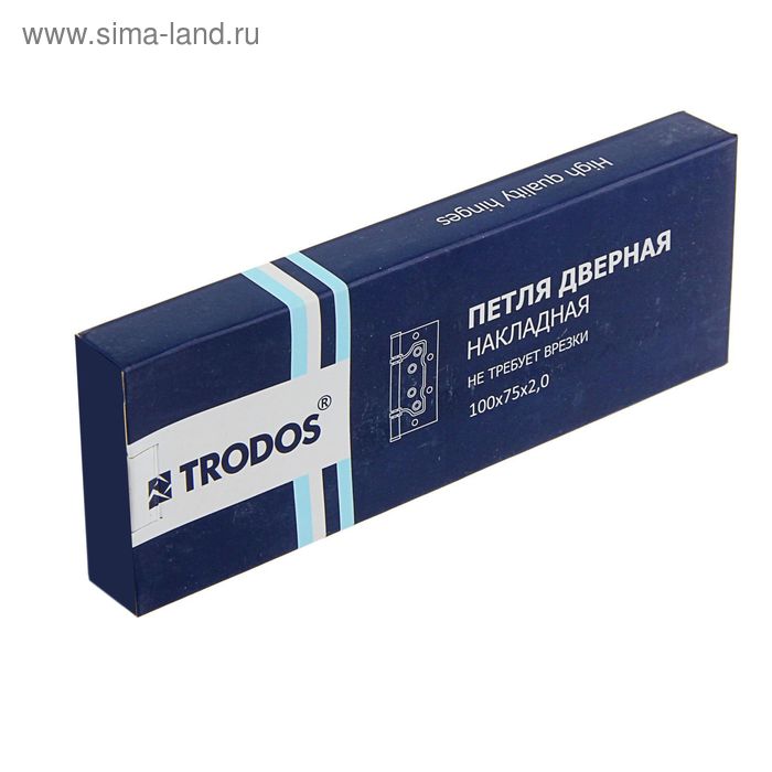 

Петля дверная TRODOS, 100х75х2 мм, без врезки, цвет золото/матовое золото