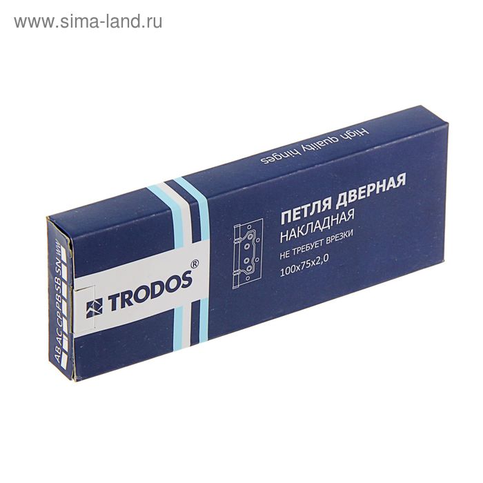 

Петля дверная TRODOS, 100х75х2 мм, без врезки, цвет медь