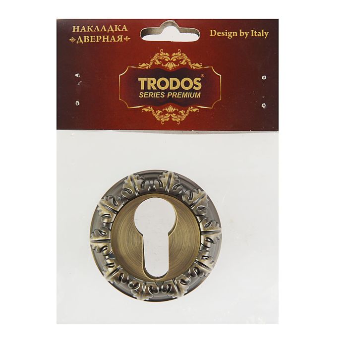 Накладка на цилиндровый механизм TRODOS Premium ET10 MAB, цвет античная бронза