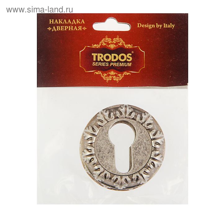

Накладка на цилиндровый механизм TRODOS Premium ET10 DAS, цвет античное серебро