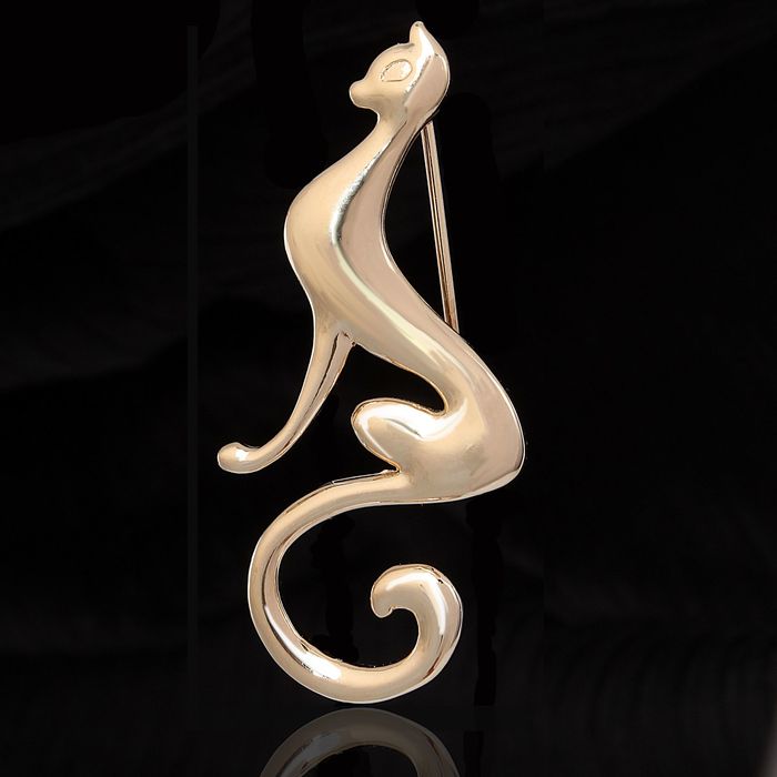 Брошь "Дануся", цвет золото