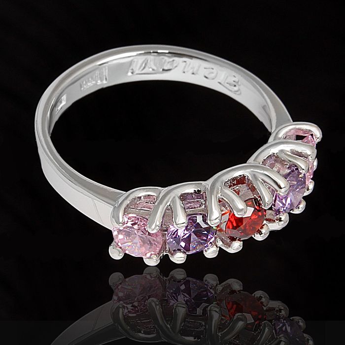 Кольцо "Эрлифт", размер 18, цветное в серебре