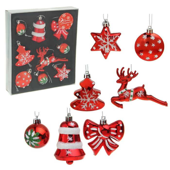 Ёлочные игрушки "Рождественское ассорти" (набор 9 шт.)