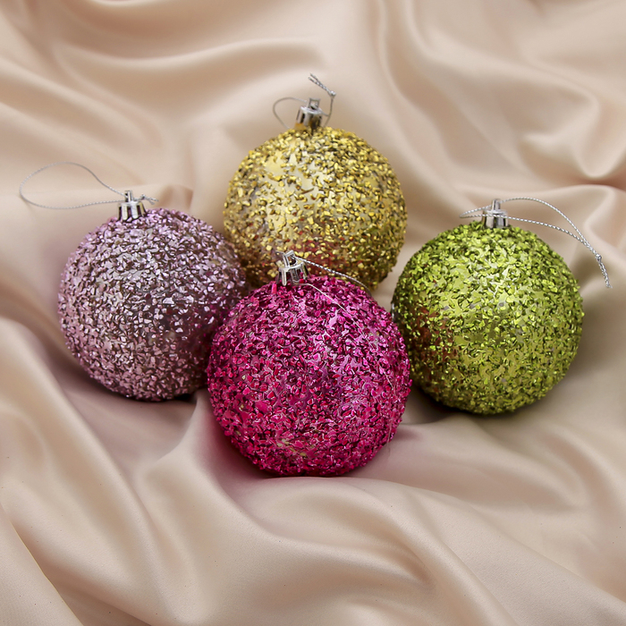 Новогодние шары "Арабески" (набор 4 шт.)