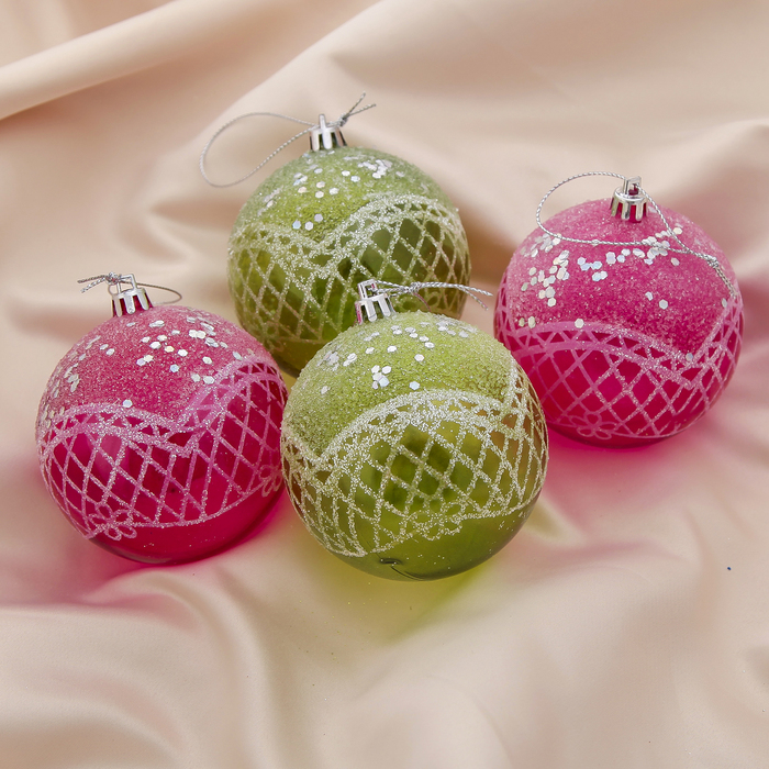 Новогодние шары "Магия" (набор 4 шт.)
