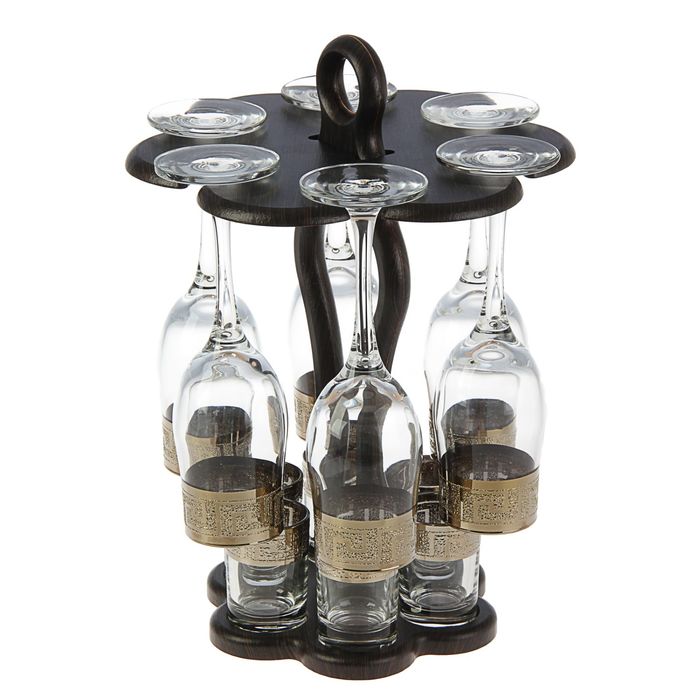 Мини-бар "Изящный" 12 предметов, под шампанское, кристалл 200/50 мл