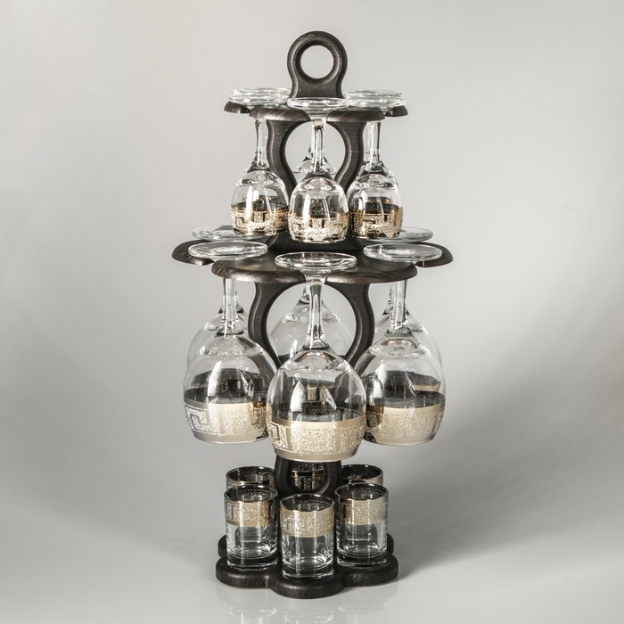 Мини-бар 18 пр вино, кристалл "Изящный" 240/55/50 мл