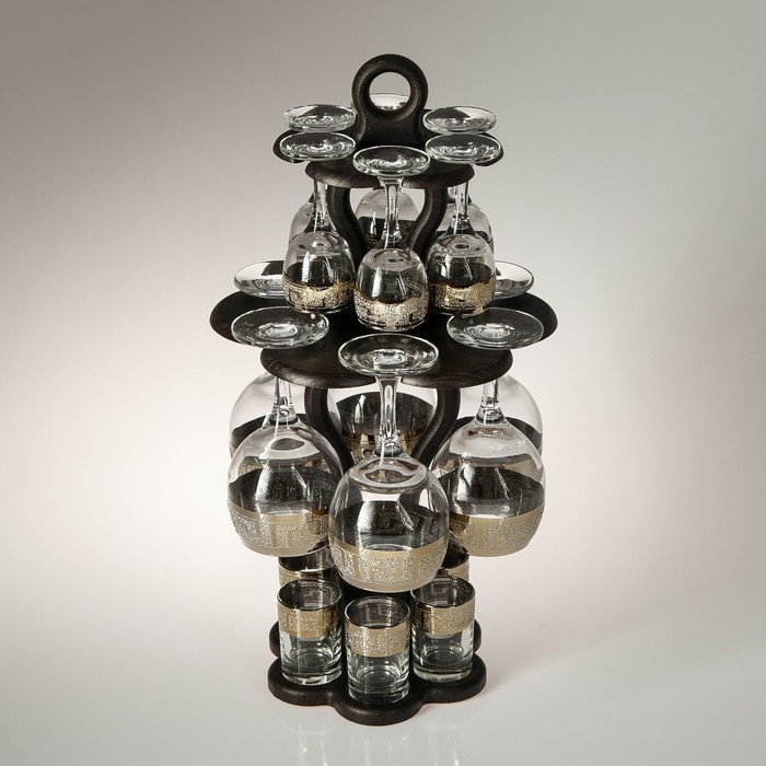 Мини-бар 18 пр вино, кристалл "Изящный" 240/55/50 мл