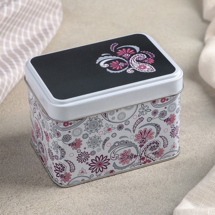 Банка для сыпучих продуктов,прямоугольная, 400 мл "Бута" 7х10 см , цвет белый