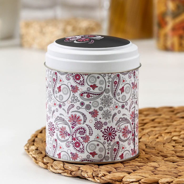 Банка для сыпучих продуктов 800 мл "Бута", круглая, цвет белый