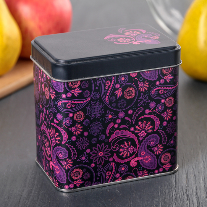 Банка для сыпучих продуктов прямоугольная, 600 мл "Бута" 7х10 см , цвет лиловый