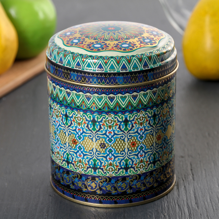 Банка для сыпучих продуктов круглая, 800 мл "Самарканд" d=10 см