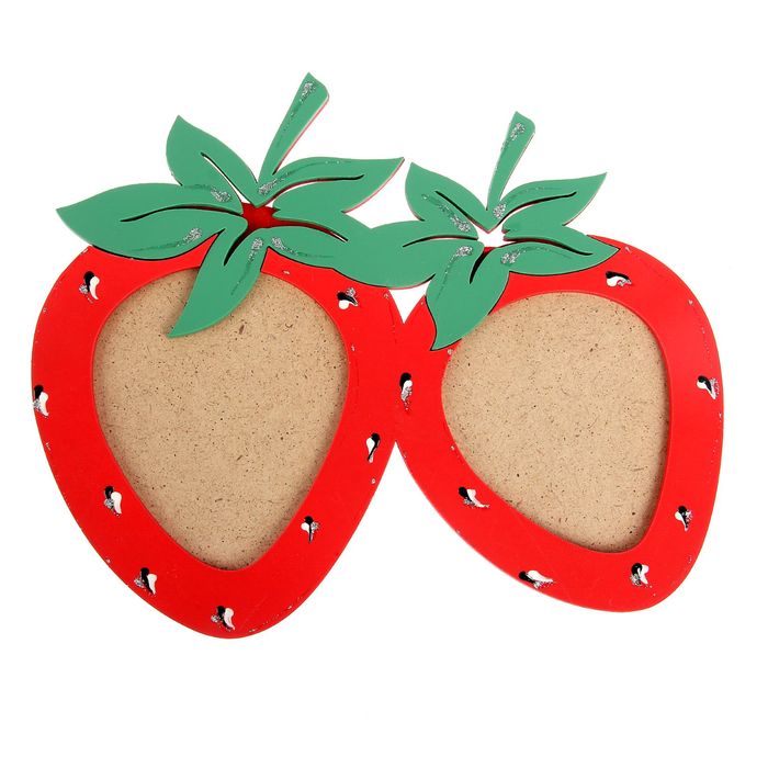 Фоторамка "Клубнички", красно-зелёный