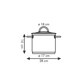 

Кастрюля высокая Tescoma Vision, d=18 см с крышкой, 3 л