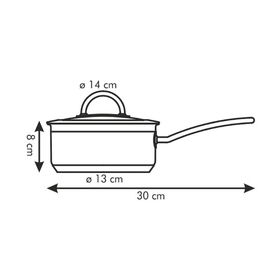 

Ковш Tescoma Vision с крышкой, d=14 см, 1 л