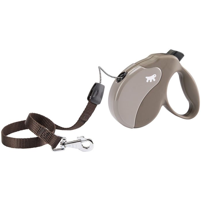 Рулетка Ferplast Amigo Mini, шнур 3 м, 12 кг, со сменной крышкой корпуса, сизо-серая