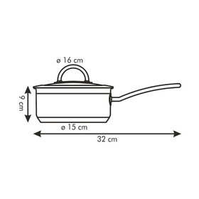

Ковш Tescoma Vision с крышкой, d=16 см, 1.5 л