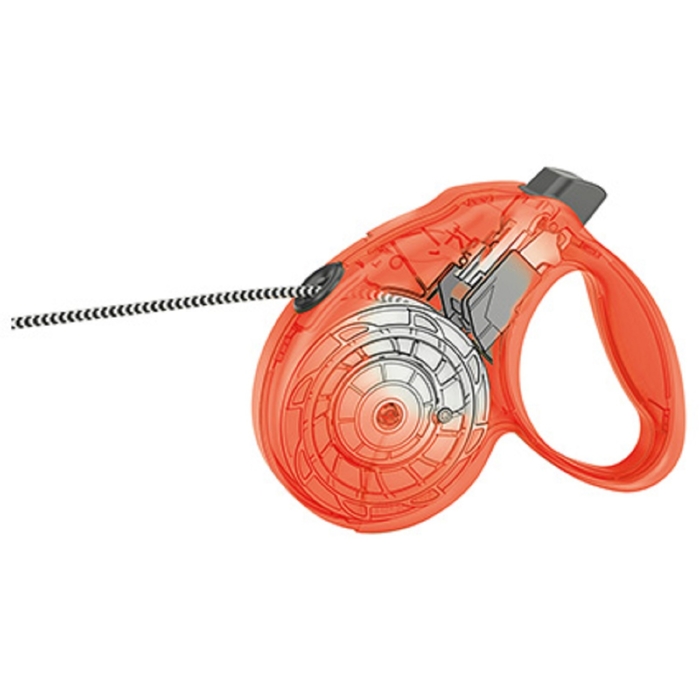 Рулетка Ferplast Amigo Mini, шнур 3 м, 12 кг, со сменной крышкой корпуса, красно-белая