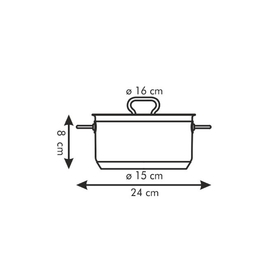 

Кастрюля Tescoma Home Profi с крышкой, d=16 см, 1.5 л