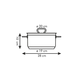 

Кастрюля Tescoma Home Profi с крышкой, d=20 см, 3 л
