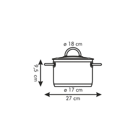 

Кастрюля Tescoma Vision с крышкой, d=18 см, 2 л