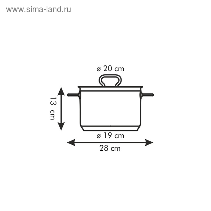 

Кастрюля высокая Tescoma Home Profi с крышкой, d=20 см, 4 л