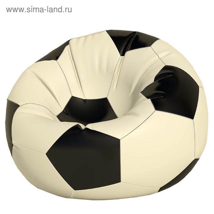 фото Кресло-мешок мяч большой, ткань нейлон, цвет белый, черный позитив