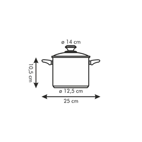 

Кастрюля высокая Tescoma Presto с крышкой, d=14 см, 1,5 л