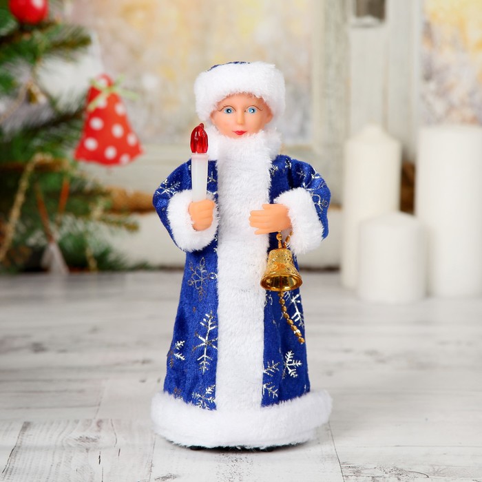 Снегурочка, с колокольчиком и свечой, русская мелодия