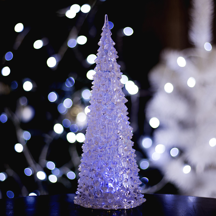 Игрушка световая &quot;Ёлочка&quot; (батарейки в комплекте) 27 см, 1 LED, RGB, прозрачная