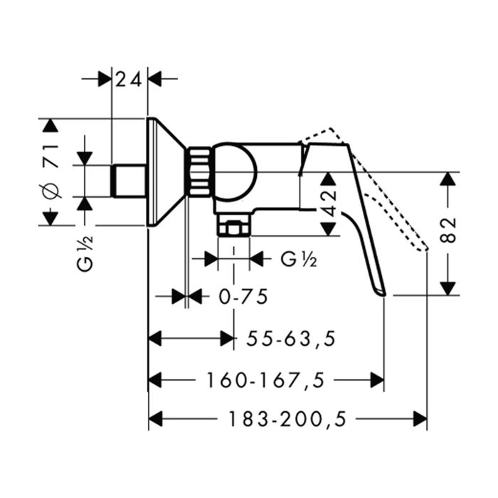 Смеситель Hansgrohe Focus для душа