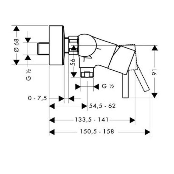Смеситель Hansgrohe Тalis S 2 для душа