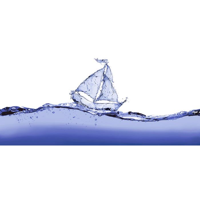 Вставка керамическая Deep Blue DB2G052D Кораблик, белая, 200х440 мм