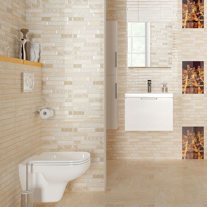 Керамогранит глазурованный Beata BD4R012DR, бежевый, 427×427×80 мм