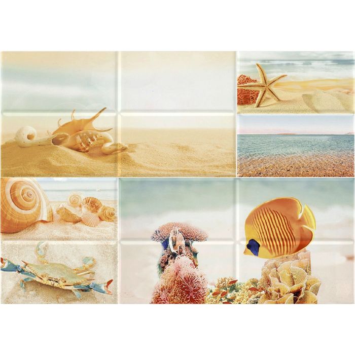 Вставка керамическая Ocean OC2M042DT Sea 2, голубая, 250х350 мм