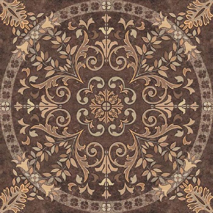 Напольное панно Pompei PY6R114 (набор 4 шт.), коричневое, 840х840 мм