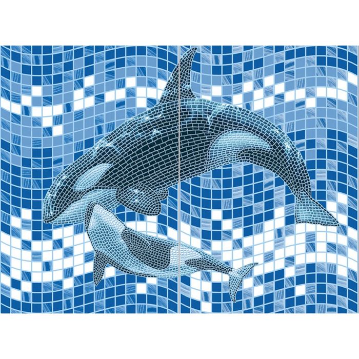 Панно Reef C-RF2K031 Касатки (набор 2 шт.), синее, 400х300 мм