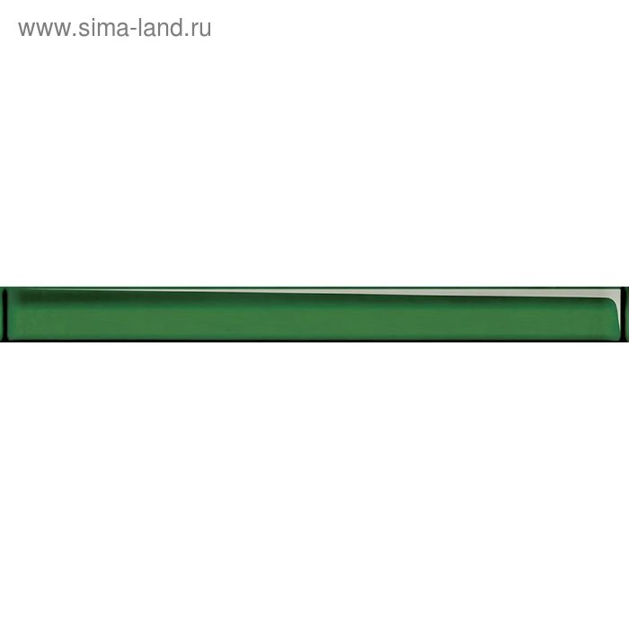 цена Бордюр стеклянный Universal Glass UG1H021, зелёный, 40х450 мм