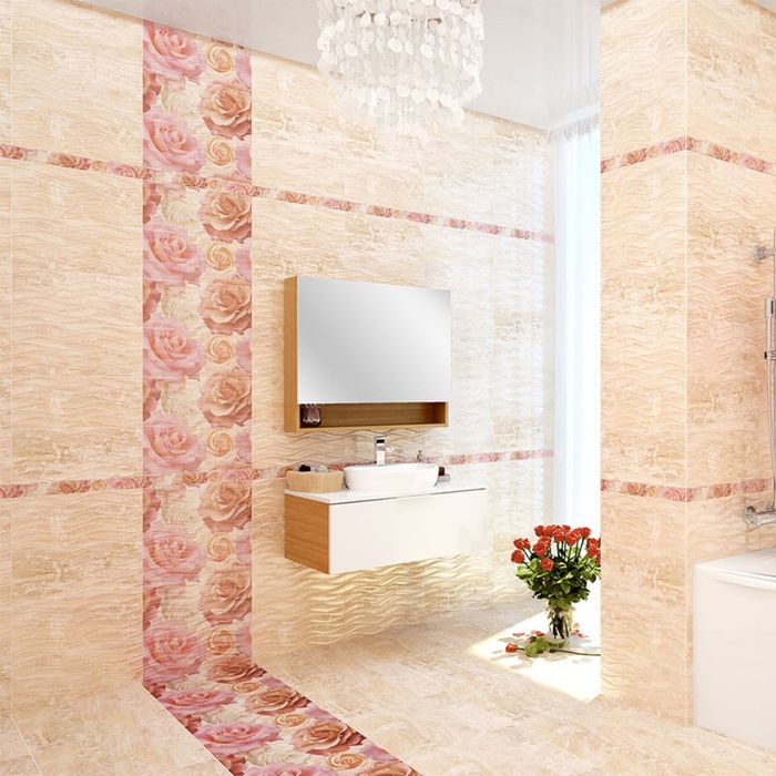 Облицовочная плитка Wave WAG011D Роузис, бежевая, 440х200 мм (1,05 м.кв)