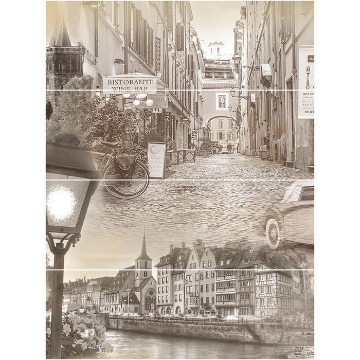 Панно Nature C-NT2H012D Вояж 2 (набор 4 шт.), бежевое, 600х800 мм