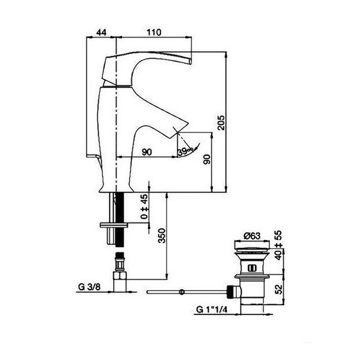 Смеситель для раковины Jacob Delafon Symbol E72680-CP