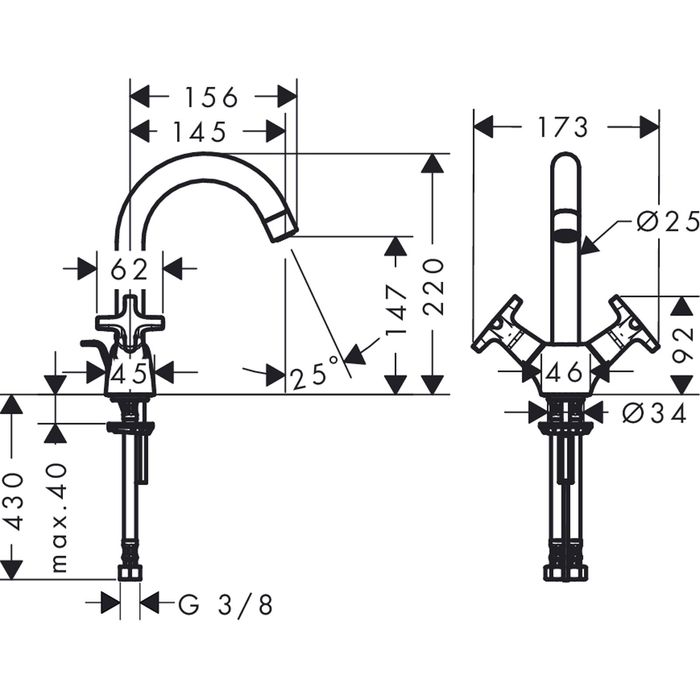 Смеситель для раковины Hansgrohe Logis 71270000