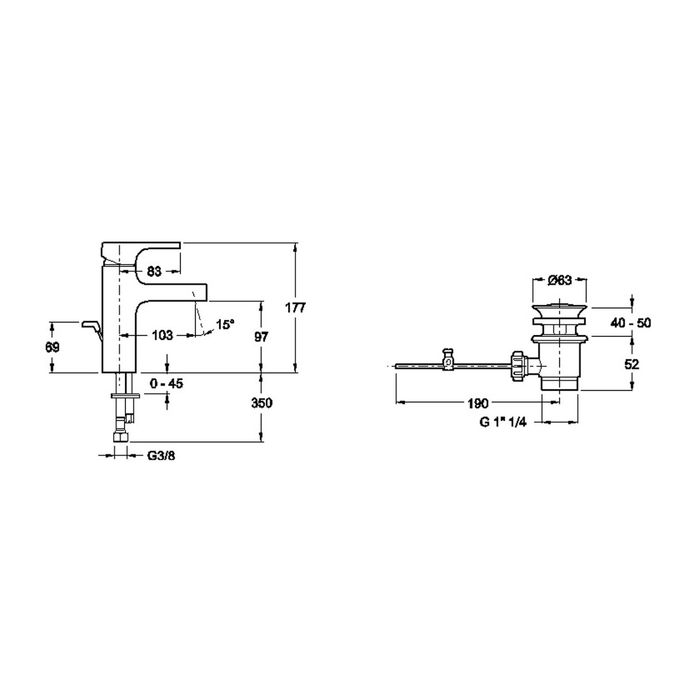 Смеситель для раковины Jacob Delafon Strayt E37327-CP