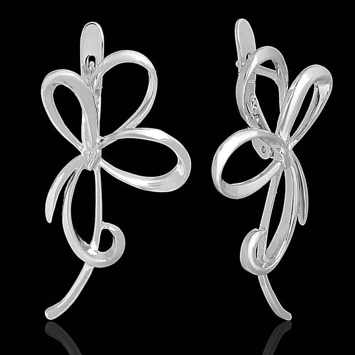 Серьги "Аяла", цвет серебро