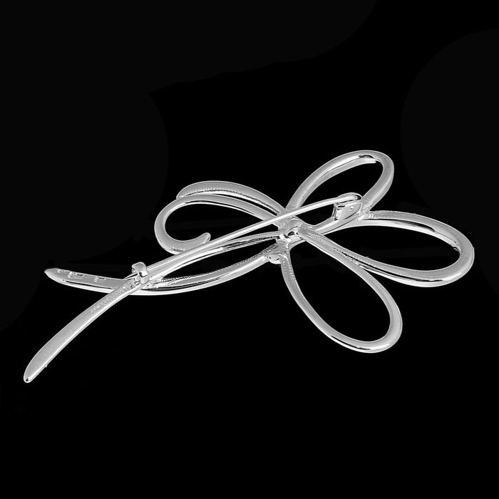 Брошь "Аяла", цвет серебро